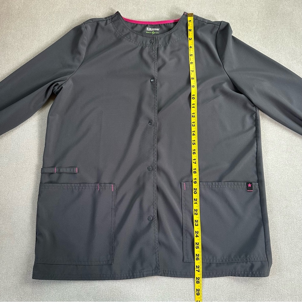 Scrubstar Scrub Jacket. Dark Gray. Medium. - Picture 5 of 6